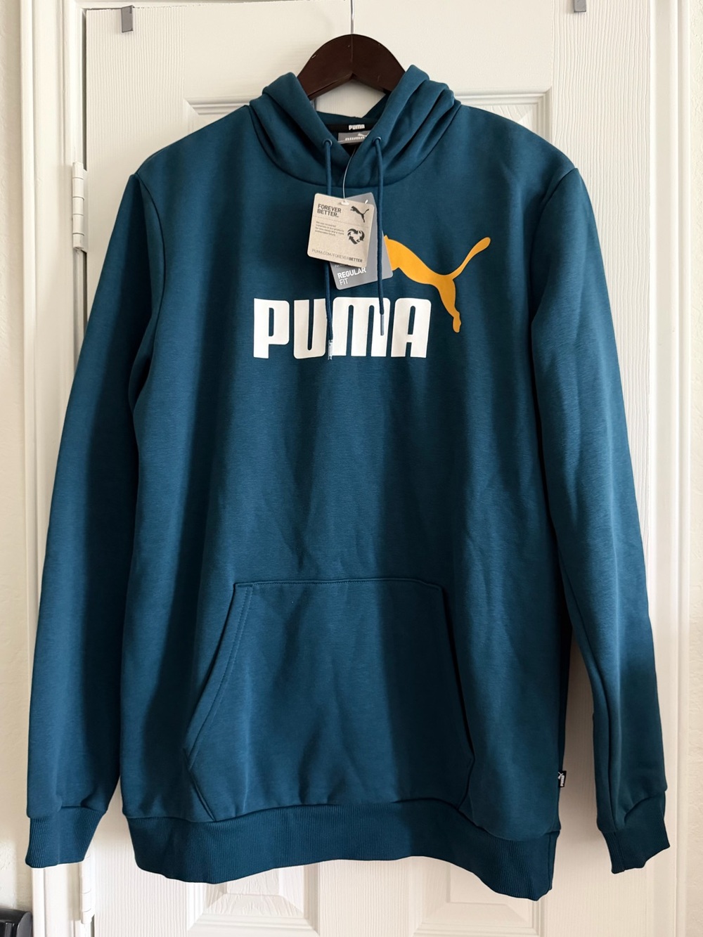 Puma Essentials Men's Big Logo Hoodie, Intense Blue, Pullover, Size LT